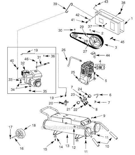 ridgid gpa parts list  diagram ereplacementpartscom