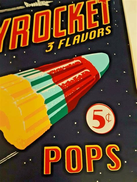 vintage skyrocket  flavors  cents pops tin   similar items