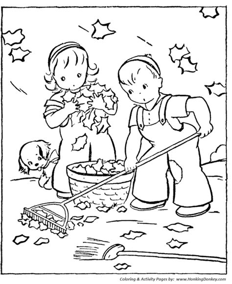 fall coloring pages kids fall clean  coloring page sheets