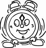 Coloring Pages Clock Alarm Morning Ringing Happy Para Color Machine Colorear Reloj Kids Dibujos Relojes Intervals Minute Online Printable Ironing sketch template