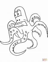 Octopus Coloring Cartoon Pages Printable Supercoloring Categories sketch template