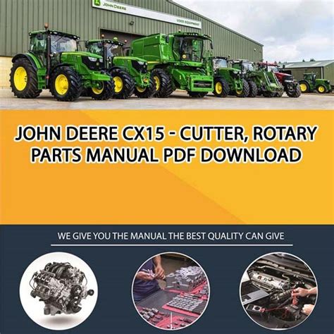 john deere cx cutter rotary parts manual   service manual repair manual