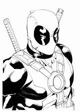 Superheroes Deadpool Imagenesdemarvel sketch template