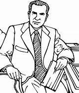 Nixon Coloring Richard Popular Pages sketch template