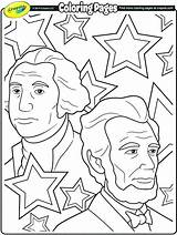 Lincoln Washington George Abraham Coloring Presidents Pages Crayola Printable Color Preschool Sheets President Kids Drawing Print Printables July Carver Birthday sketch template