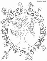 Coloring Pages Recycling Printable Reduce Recycle Reuse Sign Getdrawings sketch template