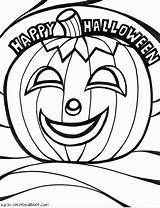 Halloween Coloring Pages Pumpkin Kids Printable Happy Scary Football Color Printables Print Clip Smiling Book Cliparts Clipart Field Holloween Patch sketch template