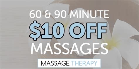 get 10 off all 60 and 90 minute massages at the rec through feb 28