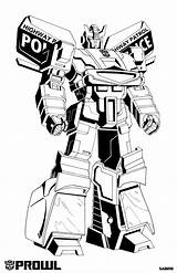 Prowl G1 Transformers sketch template