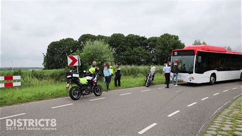 motorrijder onderuit en botst tegen lijnbus op molenweg maasland youtube
