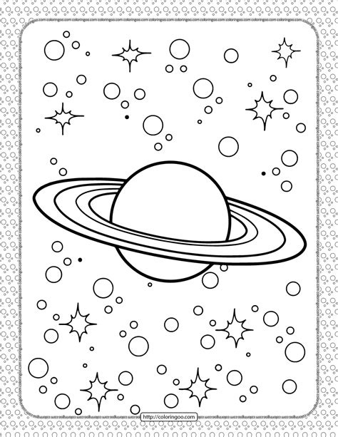 saturn  coloring page