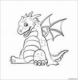 Dragon Cute Pages Coloring Color Print sketch template