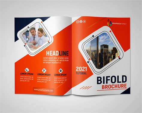 simple bifold brochure design  photoshop graphicsfamily