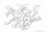 Sylveon Coloring Leafeon Pages Printable Color Getdrawings Print Kids Drawing Getcolorings sketch template