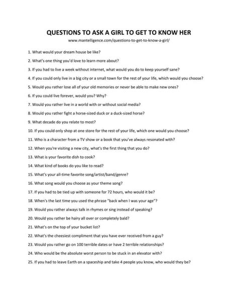 85 good questions to ask a girl to get to know her