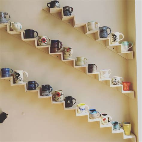 coffee cup display shelf homyhomee