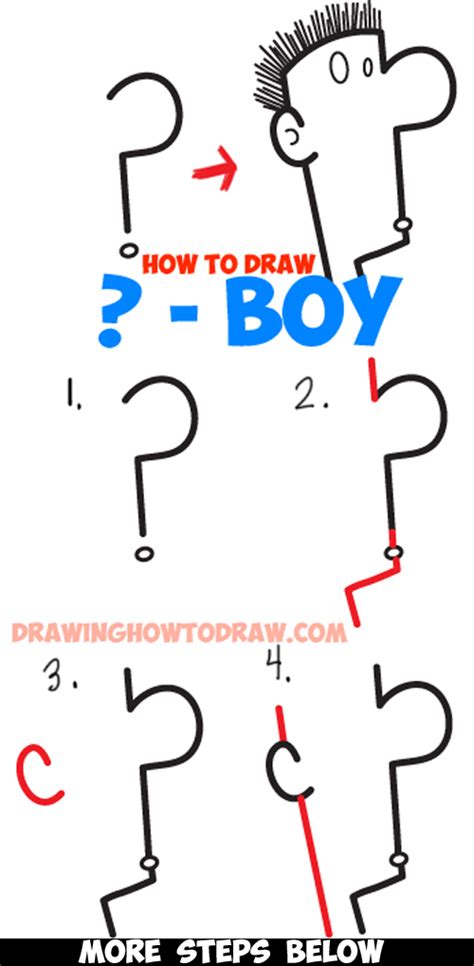 draw  question mark cartoon characters face  easy steps tutorial   draw step