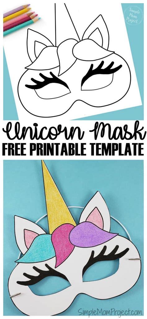 unicorn face masks   printable templates mask  kids