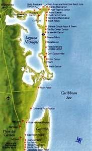 map  cancun mexico resort naturaleza  vida hoteles turistico