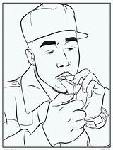 Coloring Pages Smoking Rapper Eminem Drake Dj Book Printable Color Print Adults Rap People Gangsta Getdrawings Getcolorings Drawings Kids Vector sketch template