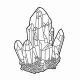 Cluster Lineart Crystals Volunteers sketch template