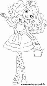 Coloring Hatter Ever After High Madeline Pages Printable sketch template