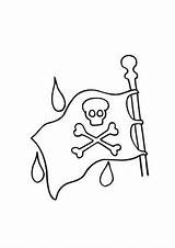 Gekreuzten Knochen Piratenfahne Piraten Ausmalbild Ausdrucken Pirat Piratenschiff sketch template