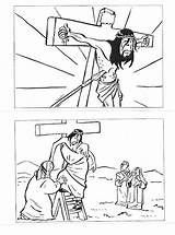 Colorear Crucificado Pasion Muere Disfrute Pretende Motivo sketch template
