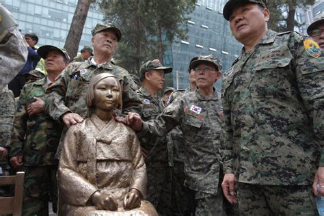 Japanese Nationalist Protest Of Comfort Women Sculpture