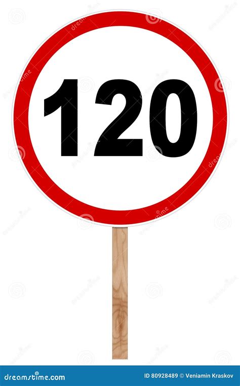 prohibitory traffic sign speed limit  stock image image  auto