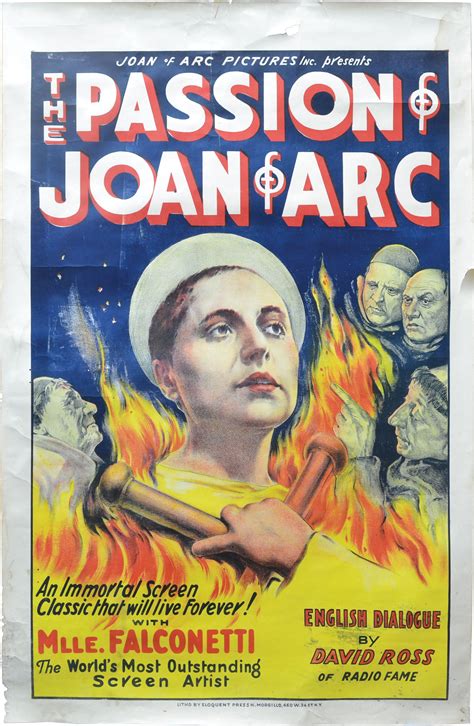 passion  joan  arc original  poster    sound reissue    film
