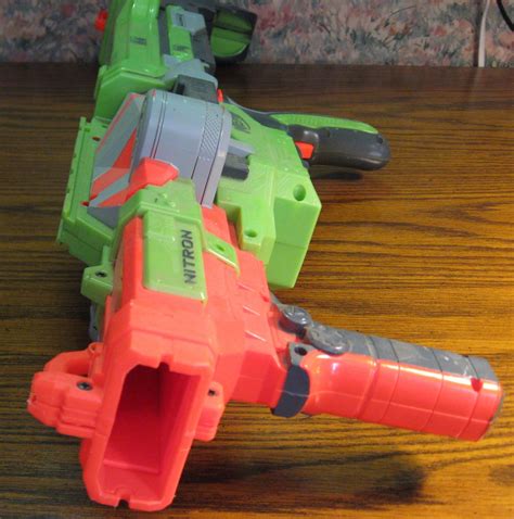 nerf vortex nitron motorized foam disc launcher blaster rifle green orange