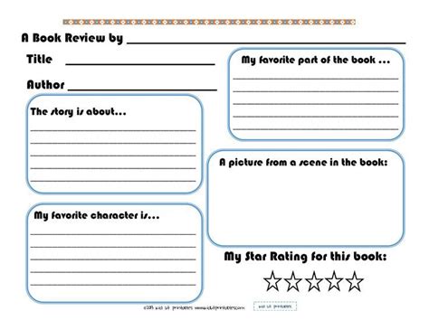 image result  book report template  printable homeschool