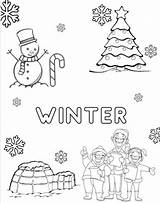 Seasons Winter sketch template