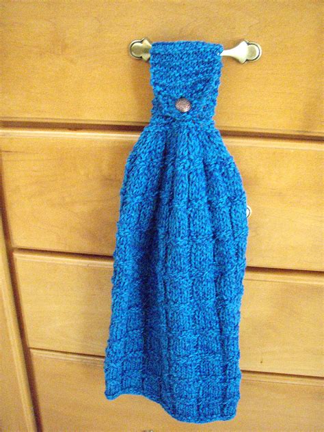 ladynthread knit kitchen hand towel
