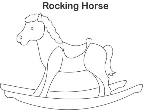 rocking horse coloring page  kids