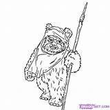 Star Wars Ewok Coloring Drawing Characters Pages Draw Step Drawings Ewoks Search Google Dragoart Sketch Easy Online Clip Library Clipart sketch template