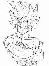 Goku Kaioken sketch template