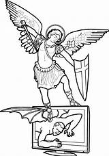Michael St Archangel Clipart Saint Coloring Pages Tattoo Printable Catholic Miguel San Tattoos Clipground Sketch Az Cliparts Saints Choose Board sketch template