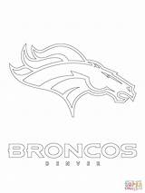 Broncos Denver Logo Coloring Pages Printable Silhouettes sketch template