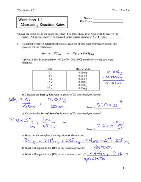 unit  reaction equations worksheet  equations worksheets