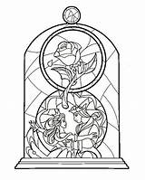 Beast Coloring Beauty Pages Rose Disney Glass Stained Para Colorear Colour Belle Drawings Dibujos Enchanted Idea Soon Coming Adult Mandalas sketch template