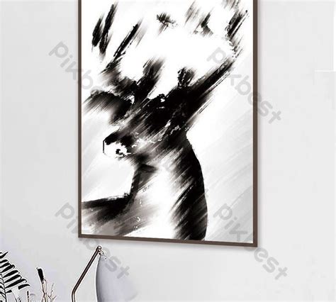 lukisan dinding hitam putih   lukisan abstrak hitam putih wajah