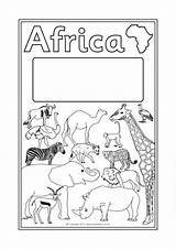 Africa Topic Book Covers Sparklebox African Editable Related Items sketch template