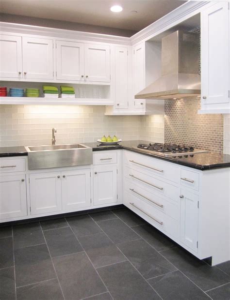 image result  white cabinet kitchens  tile floors kitchen