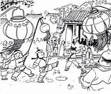 Xi Gong Cai Mewarnai Sketsa Diposting sketch template