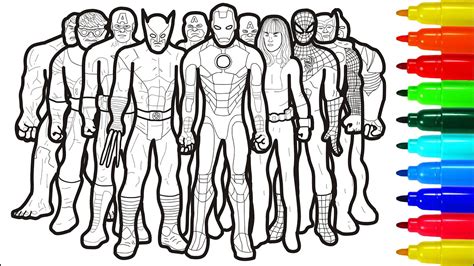 marvel coloring pages youtube