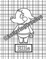 Ellie sketch template