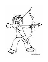 Archery Coloring Pages Bow Arrow Sports Sheet Shot Colormegood sketch template
