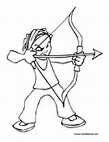 Archery Coloring Pages Bow Arrow Sports Sheet Colormegood sketch template